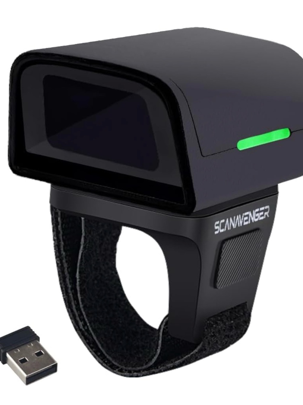 Avenger Black Wearable Ring Scanner with Green LED